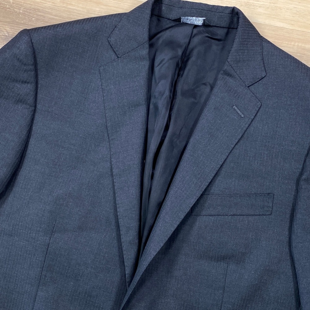Barneys New York Piattelli Blazer Mens 40L Quiet Luxury Reda Wool Italy Charcoal